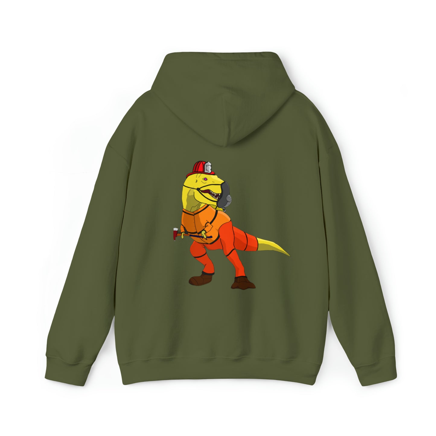 Dino-Gear: Fireman Rex - Unisex Heavy Blend™ Hooded Sweatshirt