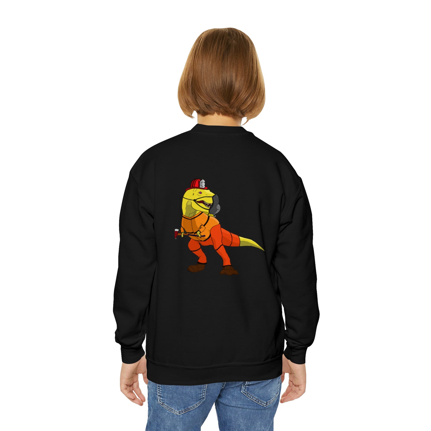 Dino-Gear: Fireman Rex - Youth Crewneck Sweatshirt