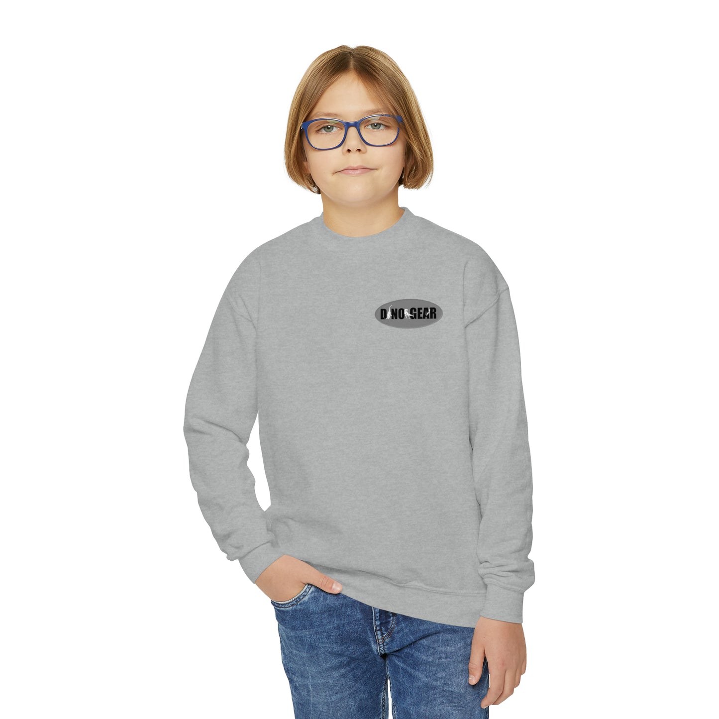 Dino-Gear: Fireman Bronto - Youth Crewneck Sweatshirt