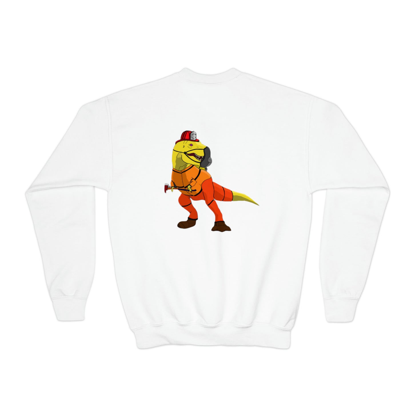 Dino-Gear: Fireman Rex - Youth Crewneck Sweatshirt