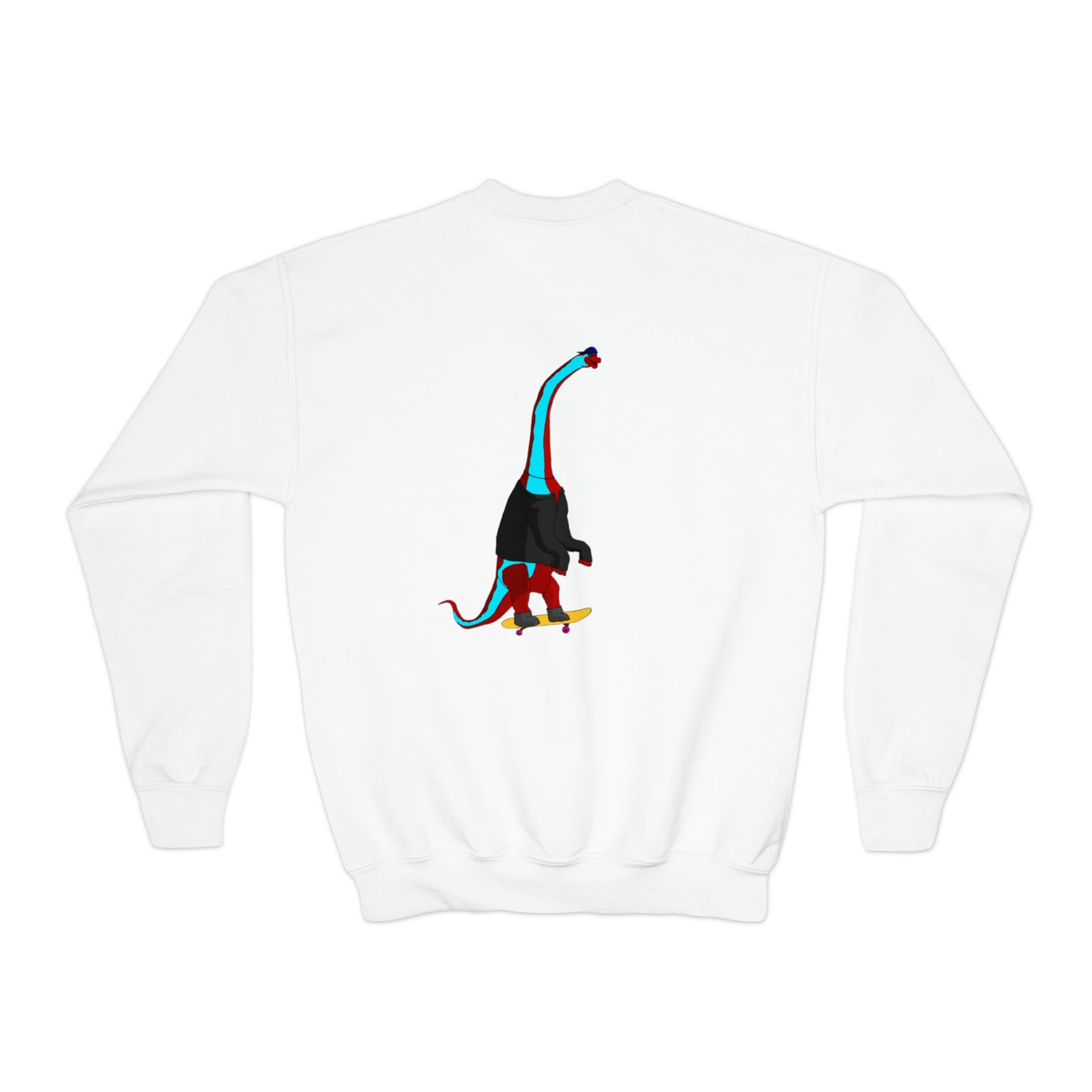 Dino-Gear: Skater Bronto - Youth Crewneck Sweatshirt