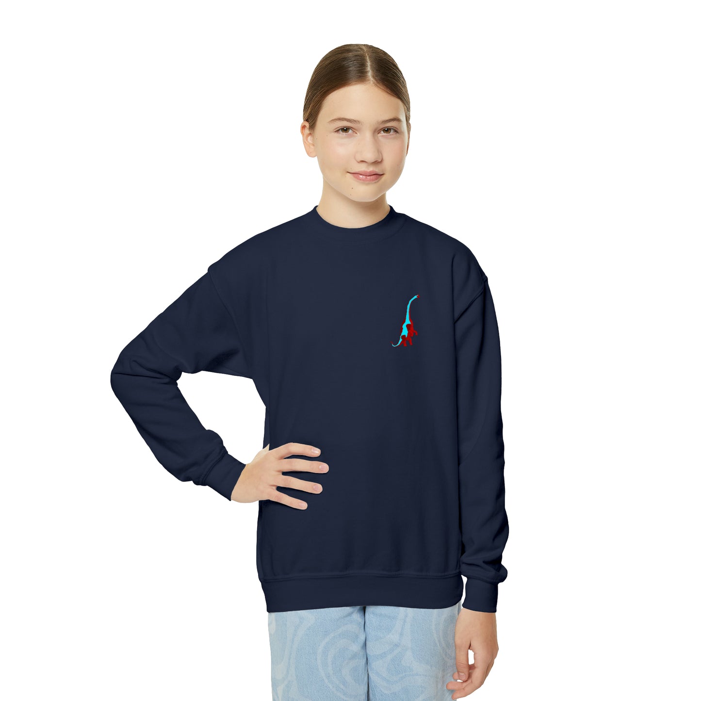 Blue and Red Bronto - Youth Crewneck Sweatshirt