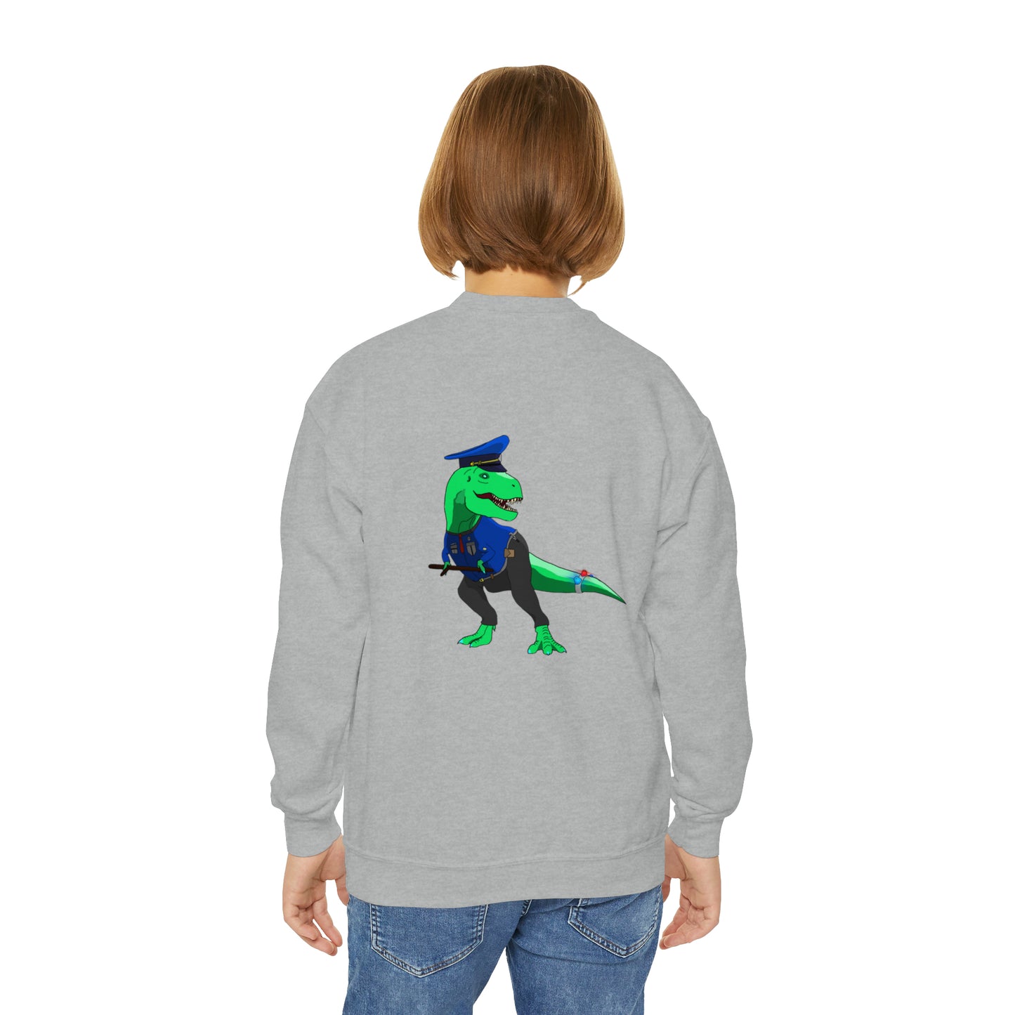 Dino-Gear: Police Rex - Youth Crewneck Sweatshirt