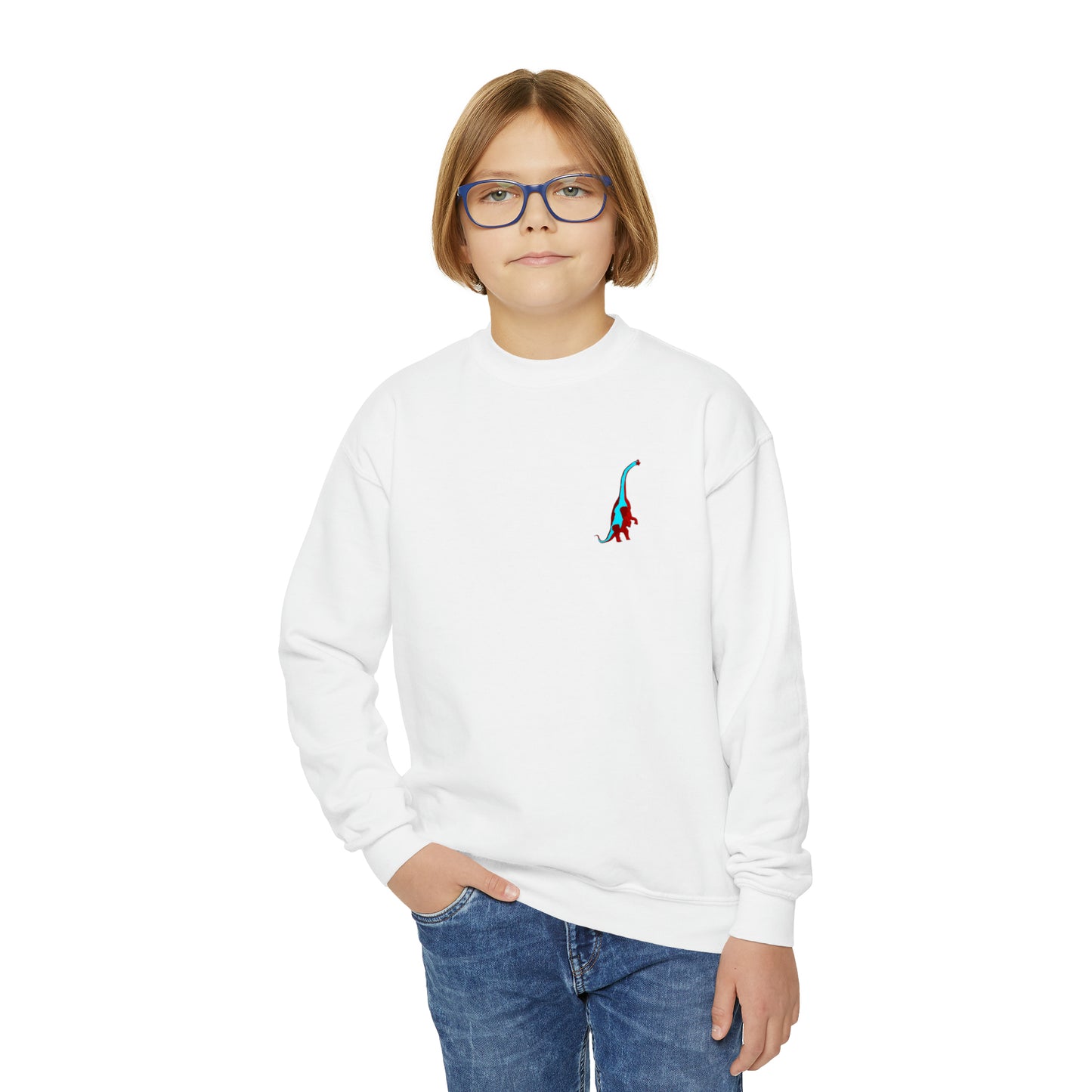 Blue and Red Bronto - Youth Crewneck Sweatshirt