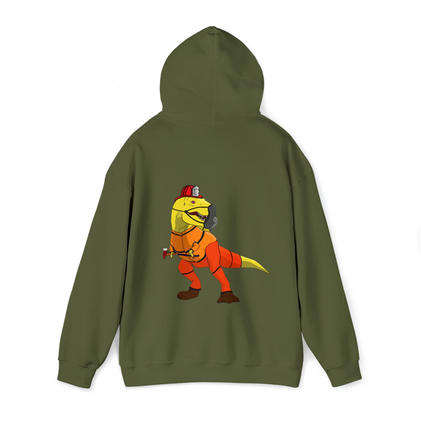 Dino-Gear: Fireman Rex - Unisex Heavy Blend™ Hooded Sweatshirt