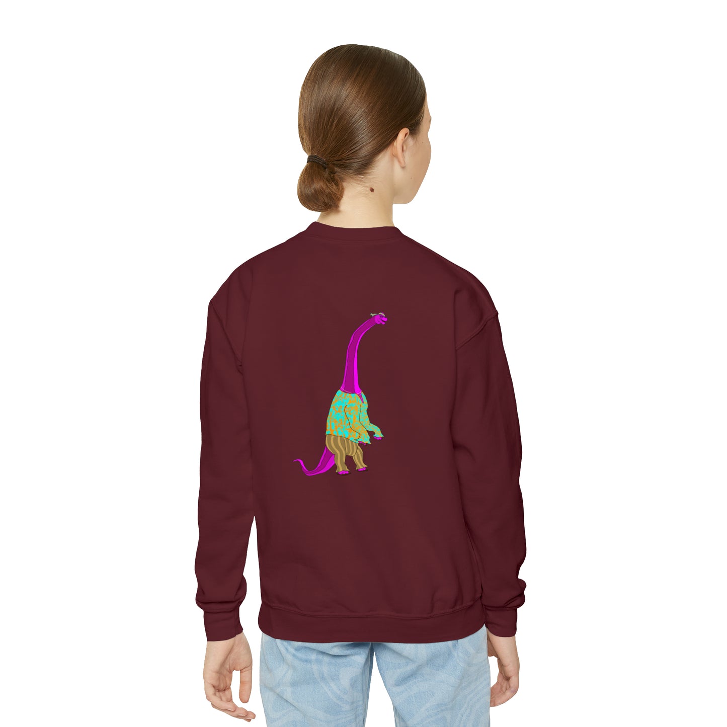 Dino-Gear: Groovy Bronto - Youth Crewneck Sweatshirt