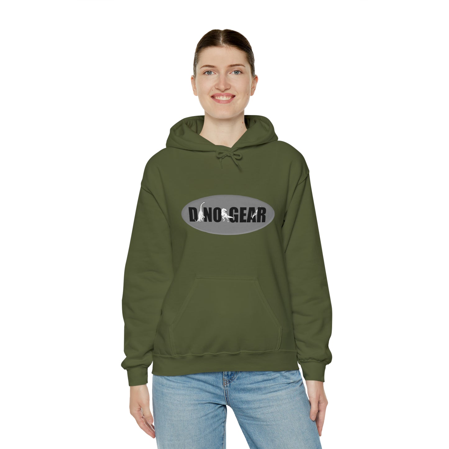 Dino-Gear: Skater Bronto - Unisex Heavy Blend™ Hooded Sweatshirt