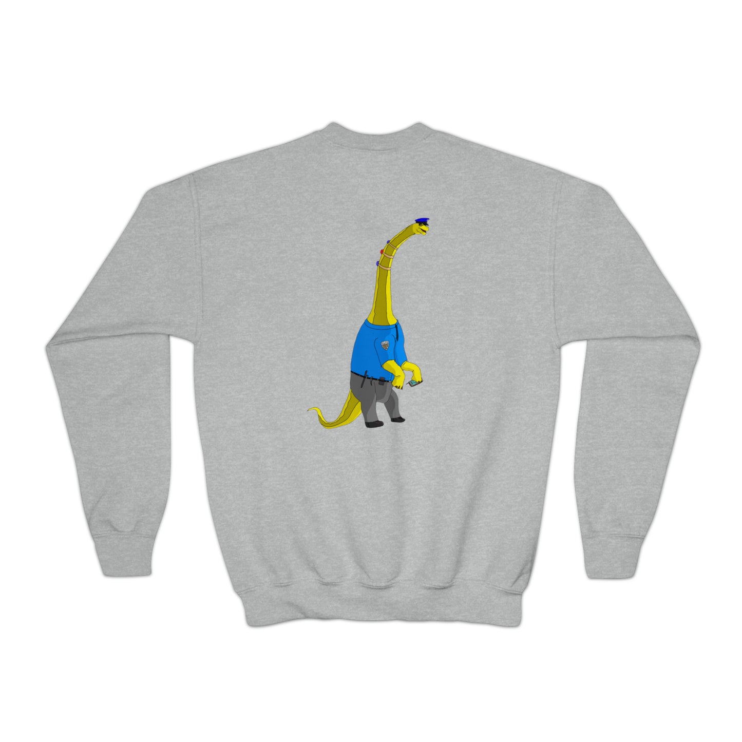 Dino-Gear: Fireman Bronto - Youth Crewneck Sweatshirt