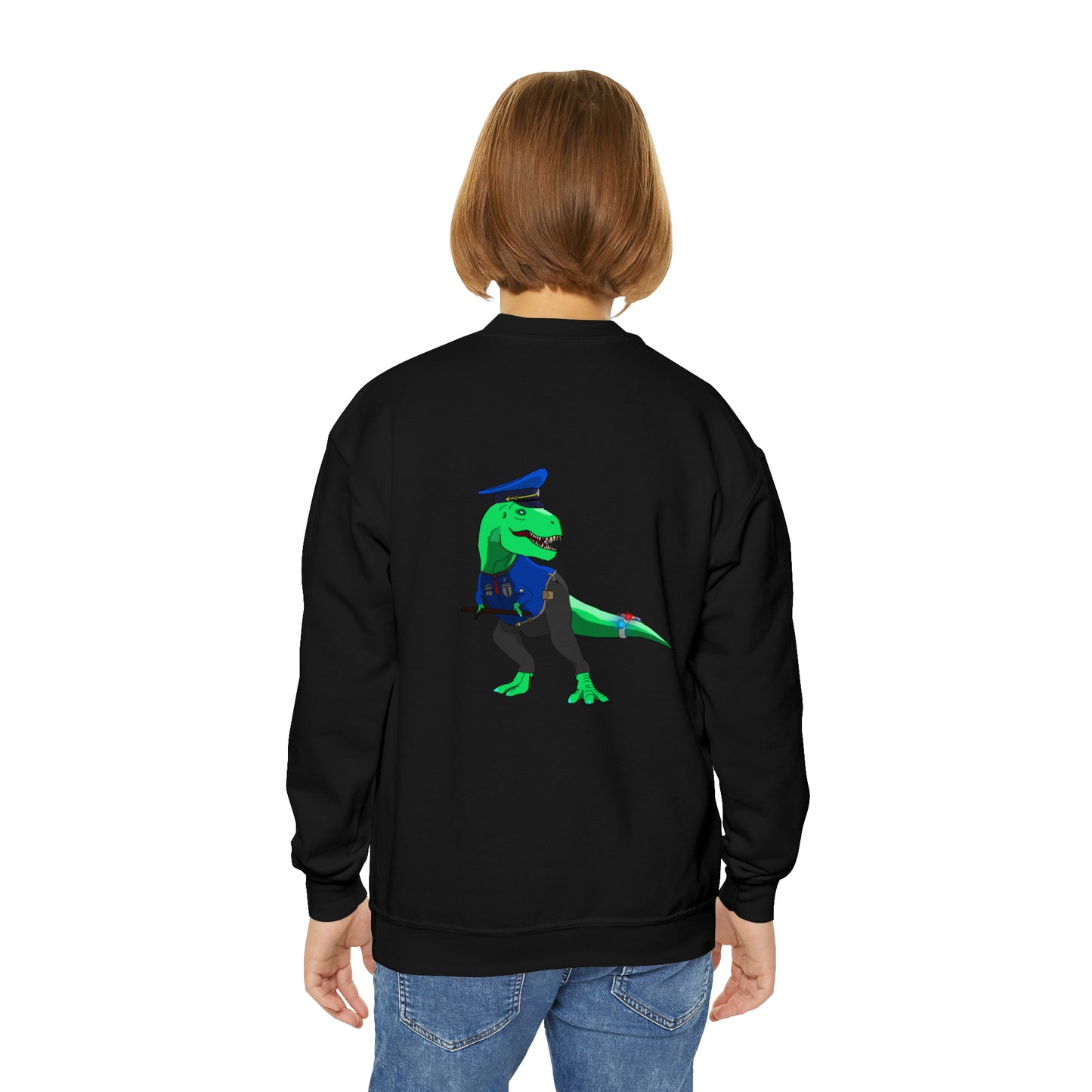 Dino-Gear: Police Rex - Youth Crewneck Sweatshirt