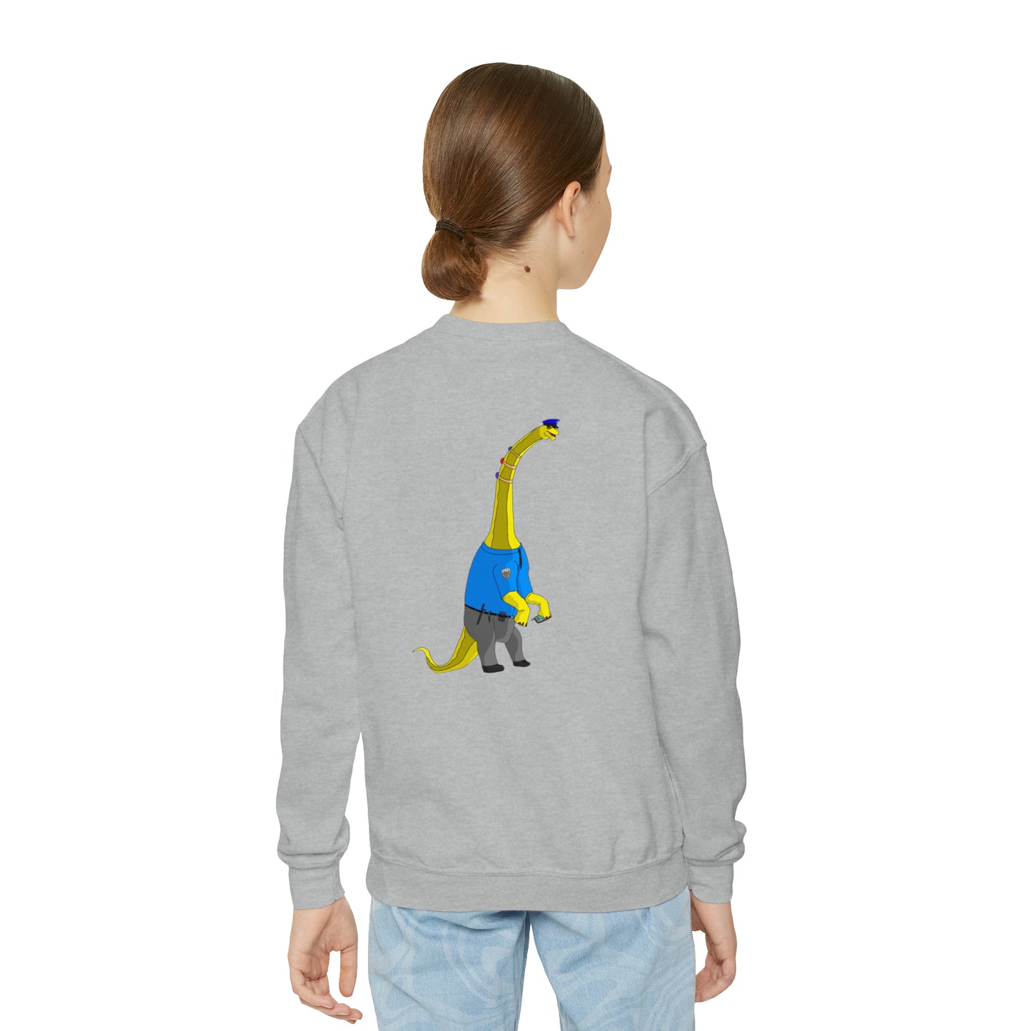 Dino-Gear: Fireman Bronto - Youth Crewneck Sweatshirt