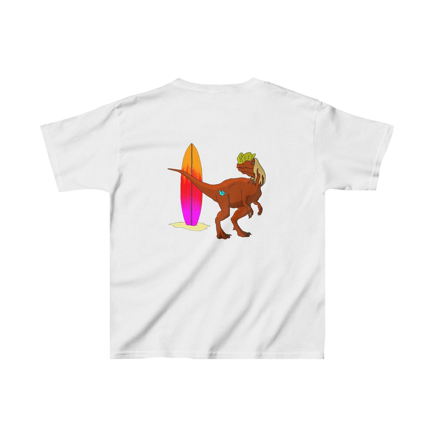 Surfing Dilophosaurus - Kids Heavy Cotton™ Tee