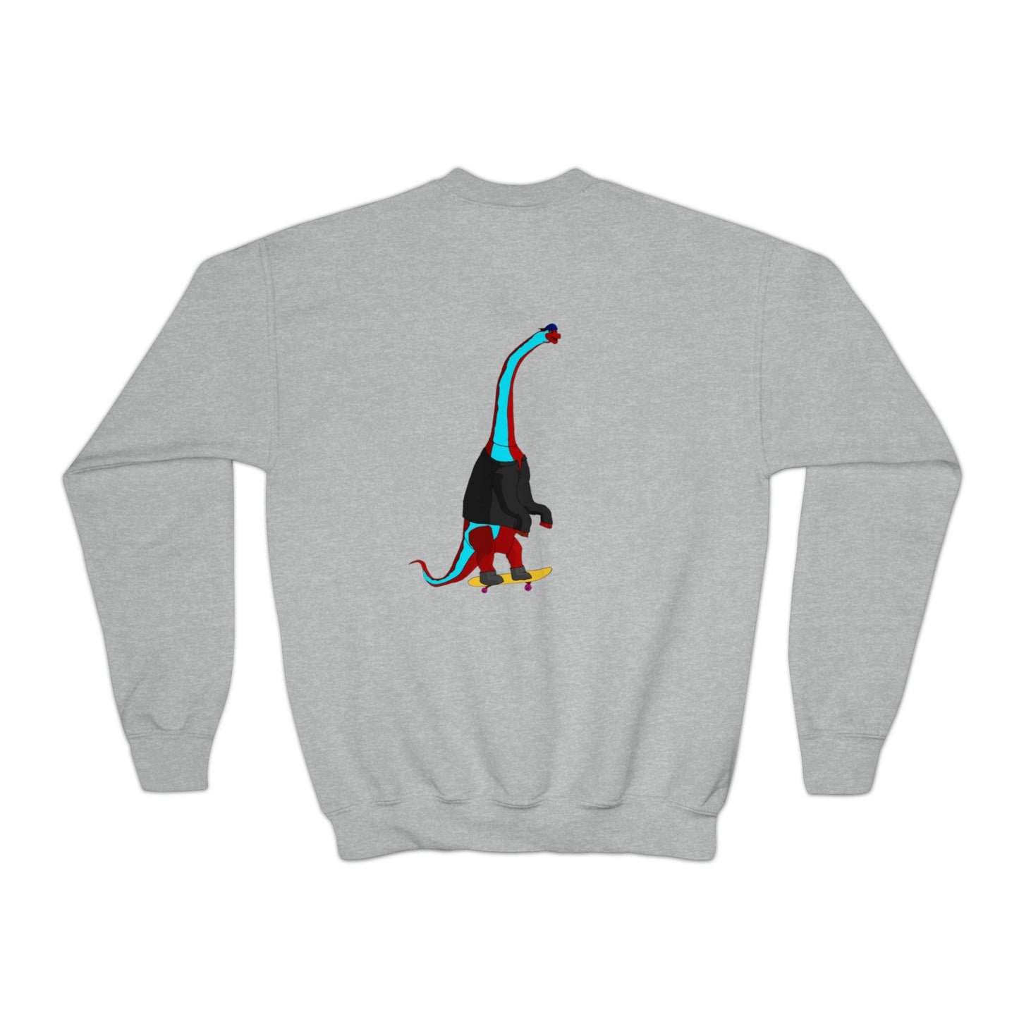 Dino-Gear: Skater Bronto - Youth Crewneck Sweatshirt