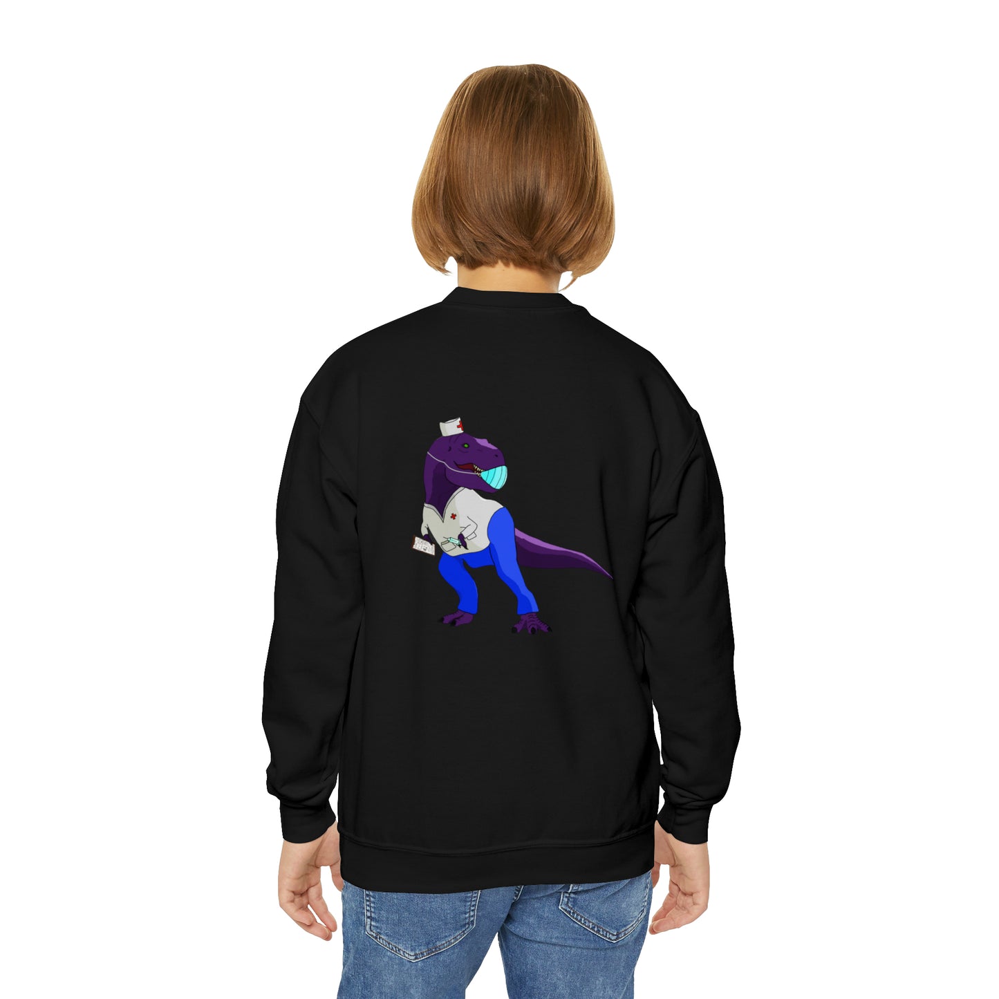 Dino-Gear: Nurse Rex - Youth Crewneck Sweatshirt