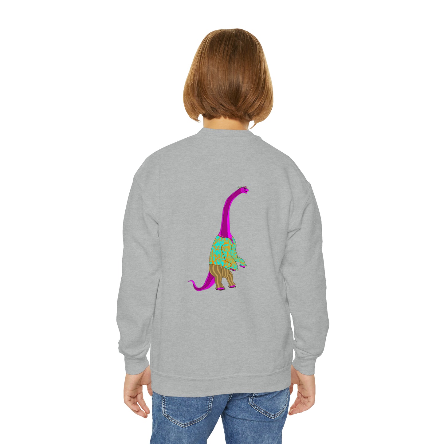 Dino-Gear: Groovy Bronto - Youth Crewneck Sweatshirt