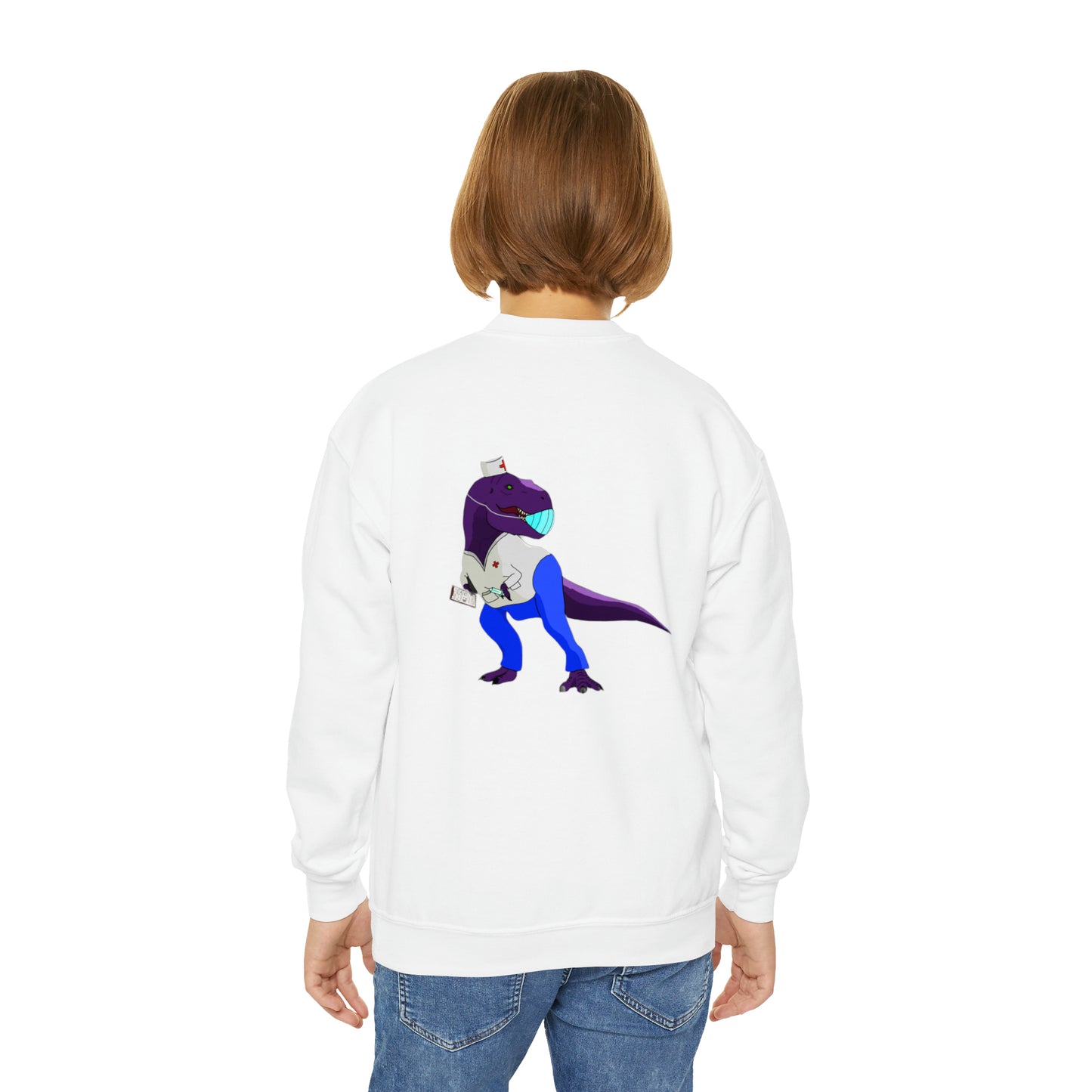 Dino-Gear: Nurse Rex - Youth Crewneck Sweatshirt