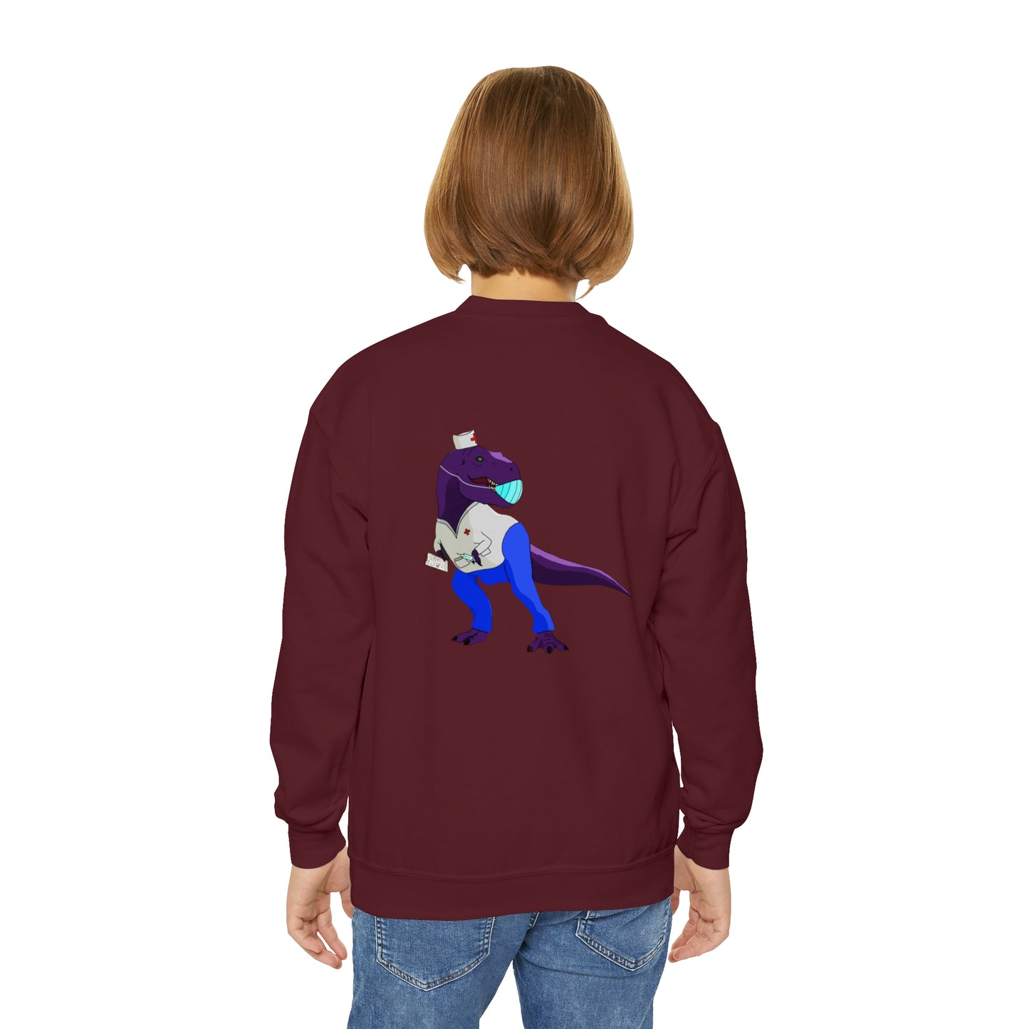 Dino-Gear: Nurse Rex - Youth Crewneck Sweatshirt