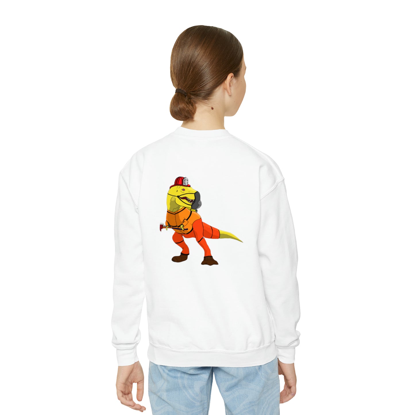 Dino-Gear: Fireman Rex - Youth Crewneck Sweatshirt