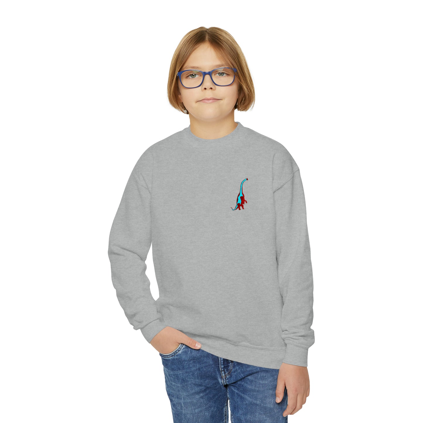 Blue and Red Bronto - Youth Crewneck Sweatshirt