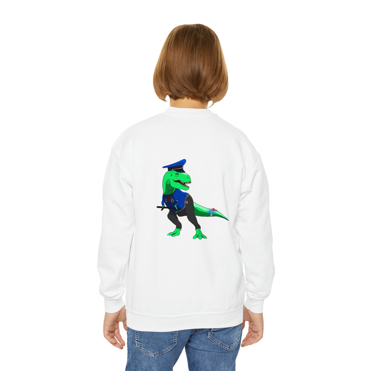 Dino-Gear: Police Rex - Youth Crewneck Sweatshirt