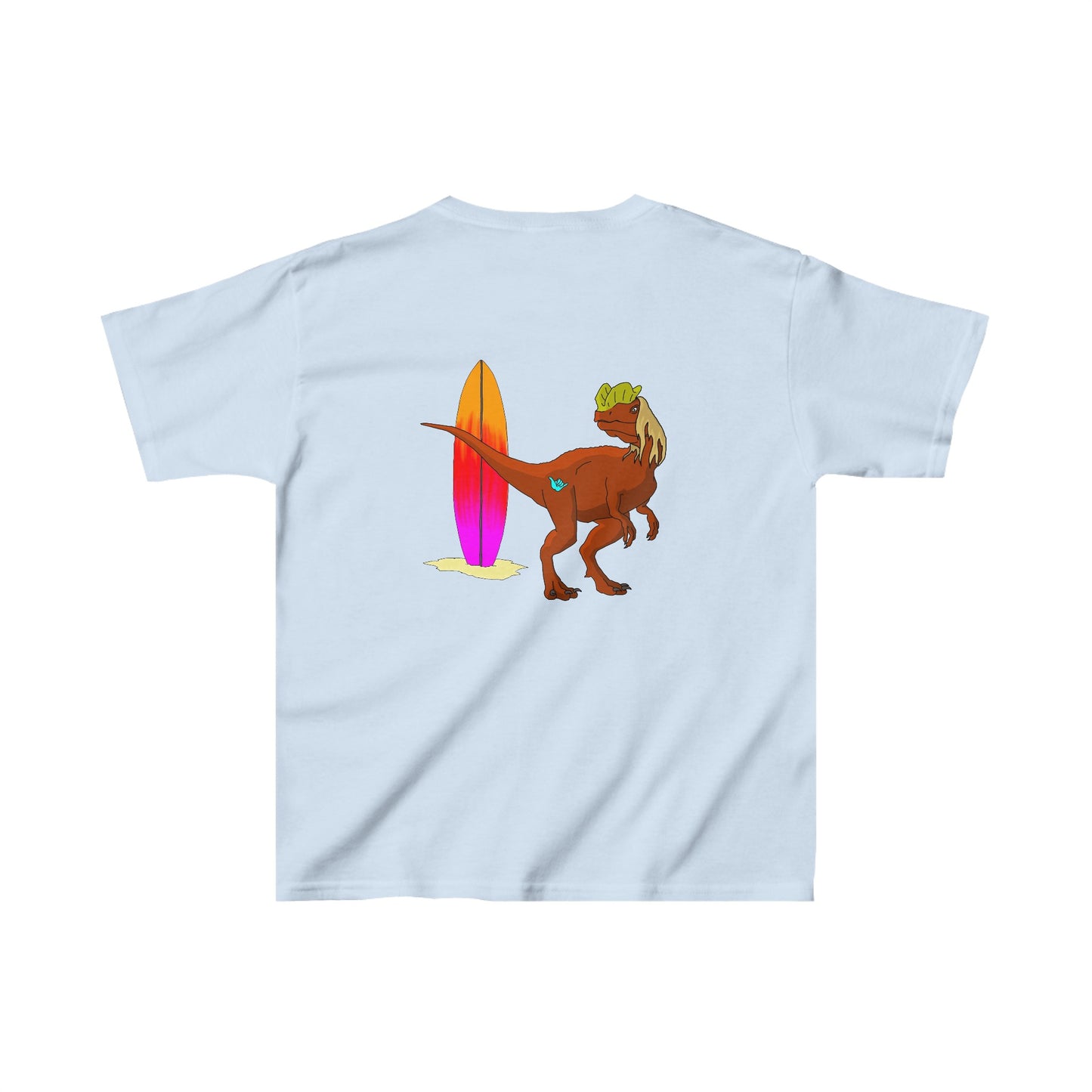 Surfing Dilophosaurus - Kids Heavy Cotton™ Tee