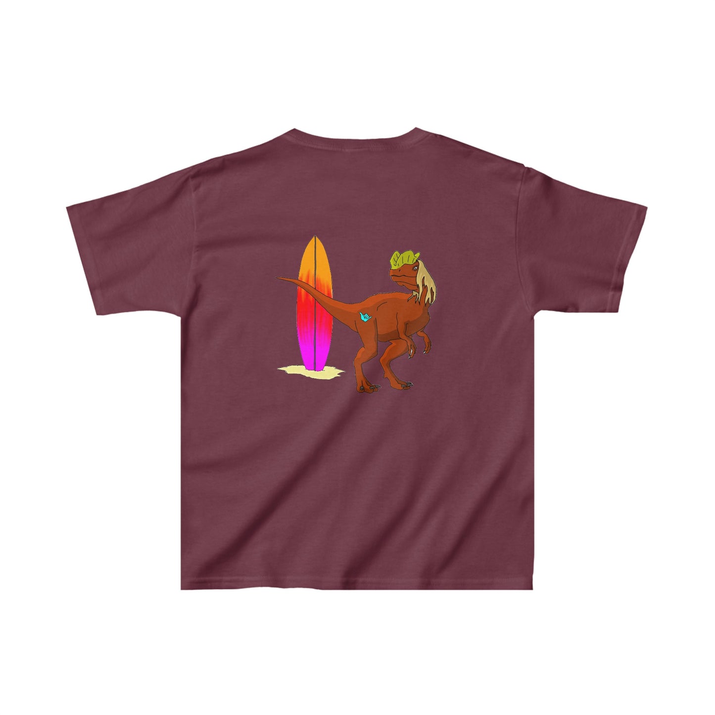 Surfing Dilophosaurus - Kids Heavy Cotton™ Tee