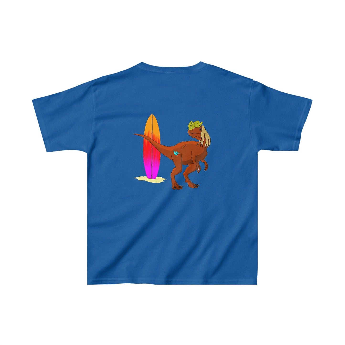 Surfing Dilophosaurus - Kids Heavy Cotton™ Tee