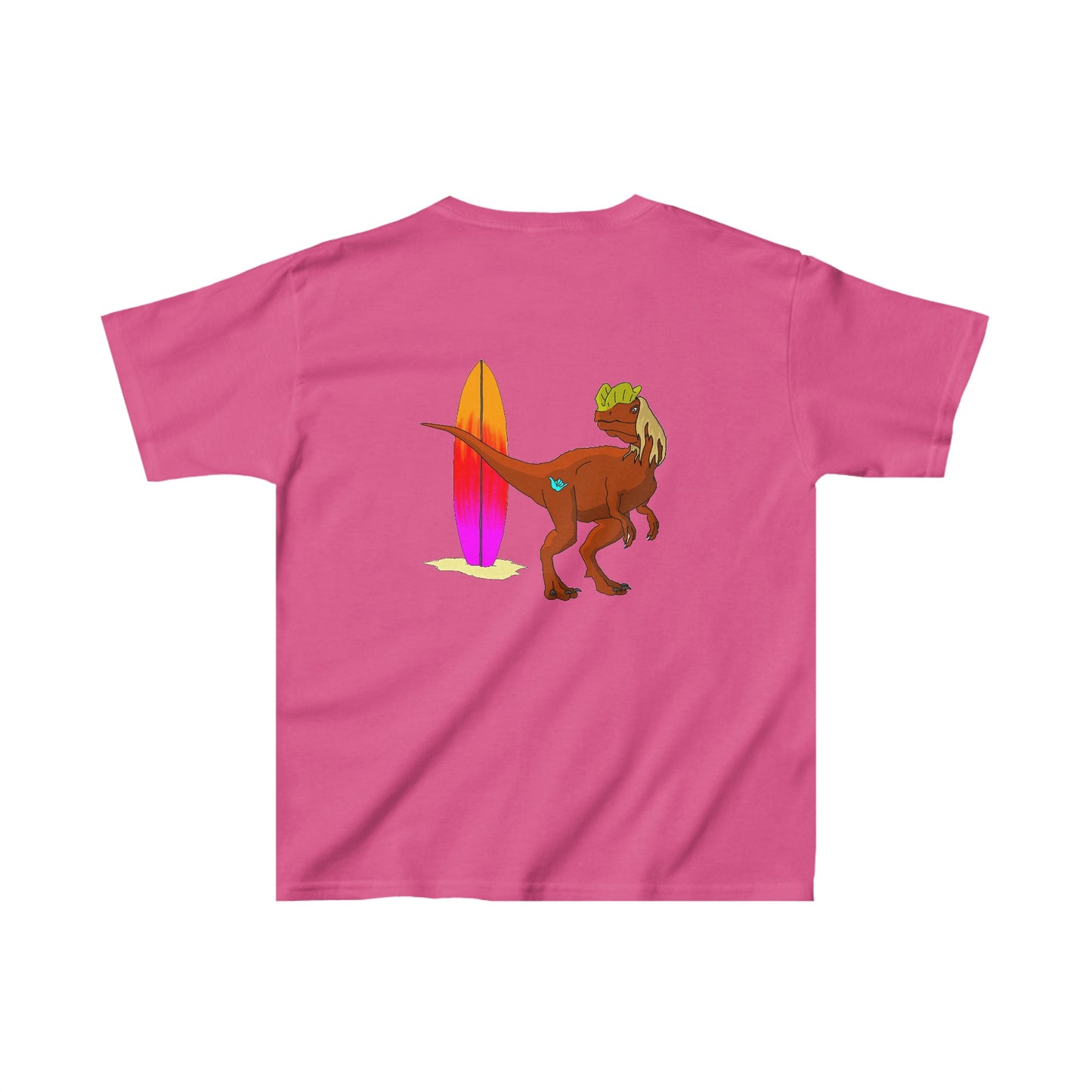 Surfing Dilophosaurus - Kids Heavy Cotton™ Tee