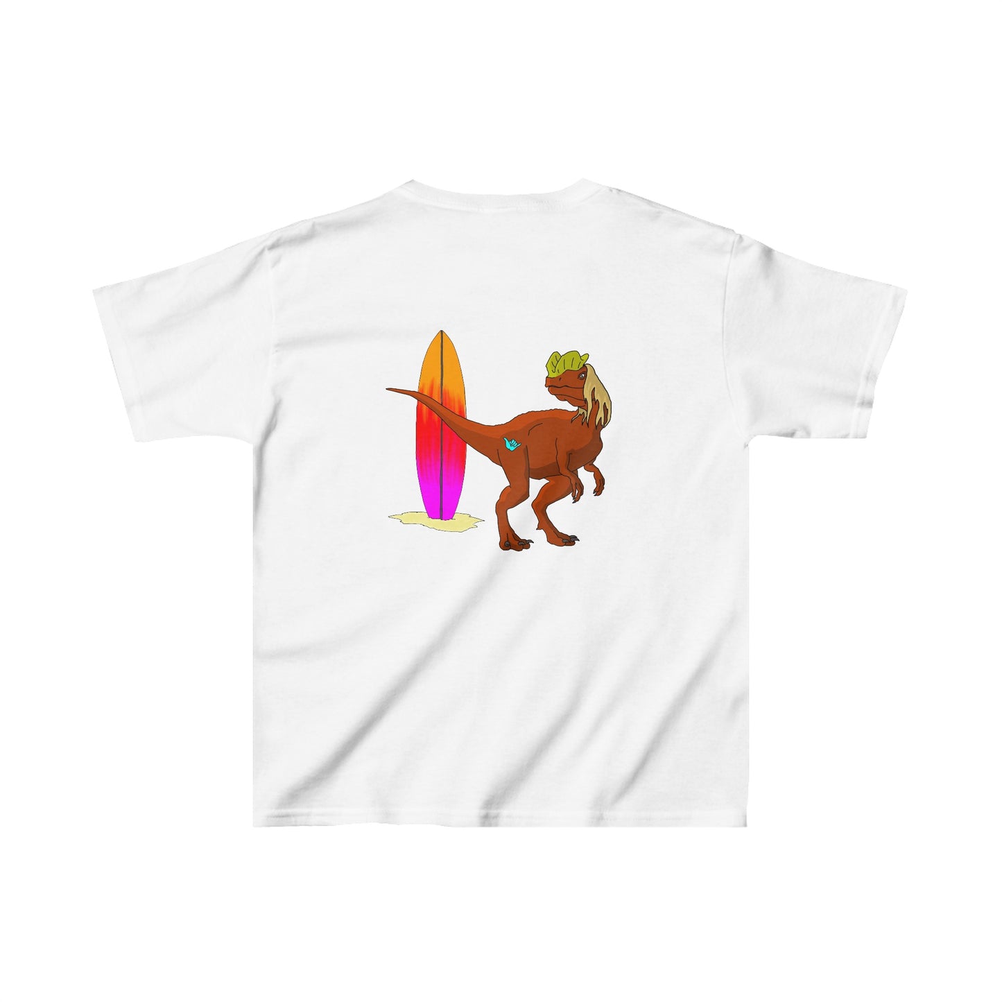 Surfing Dilophosaurus - Kids Heavy Cotton™ Tee