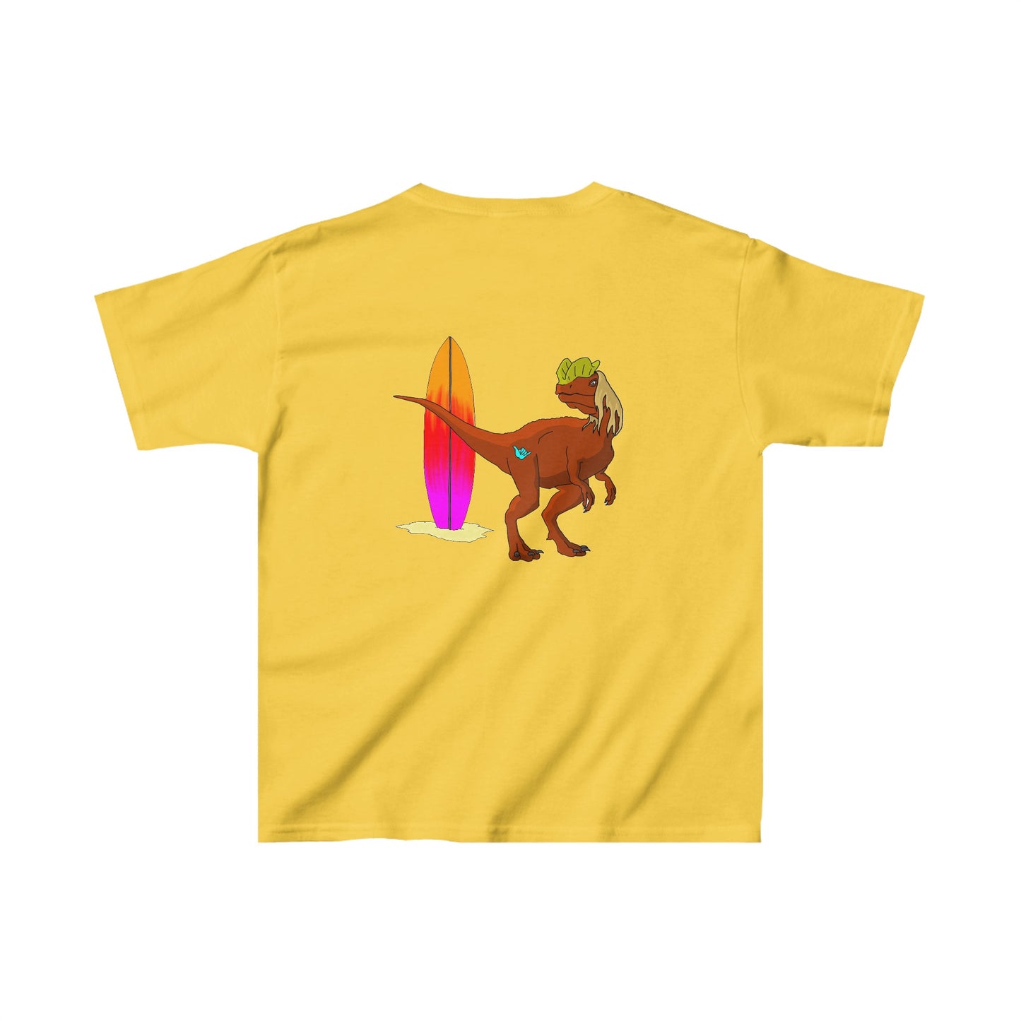 Surfing Dilophosaurus - Kids Heavy Cotton™ Tee