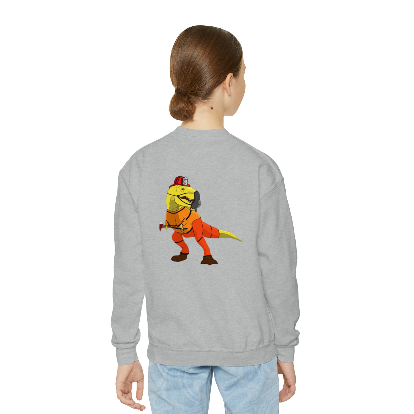 Dino-Gear: Fireman Rex - Youth Crewneck Sweatshirt