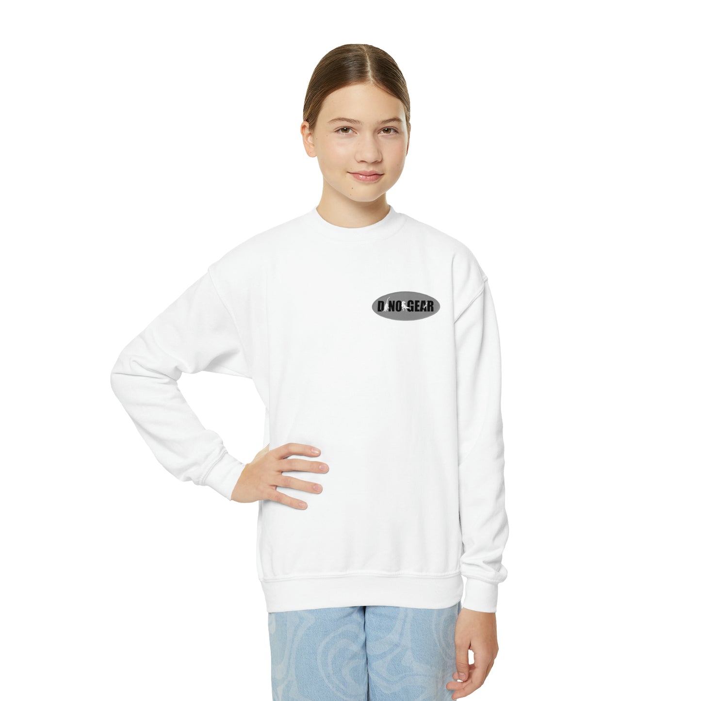 Dino-Gear: Skater Bronto - Youth Crewneck Sweatshirt