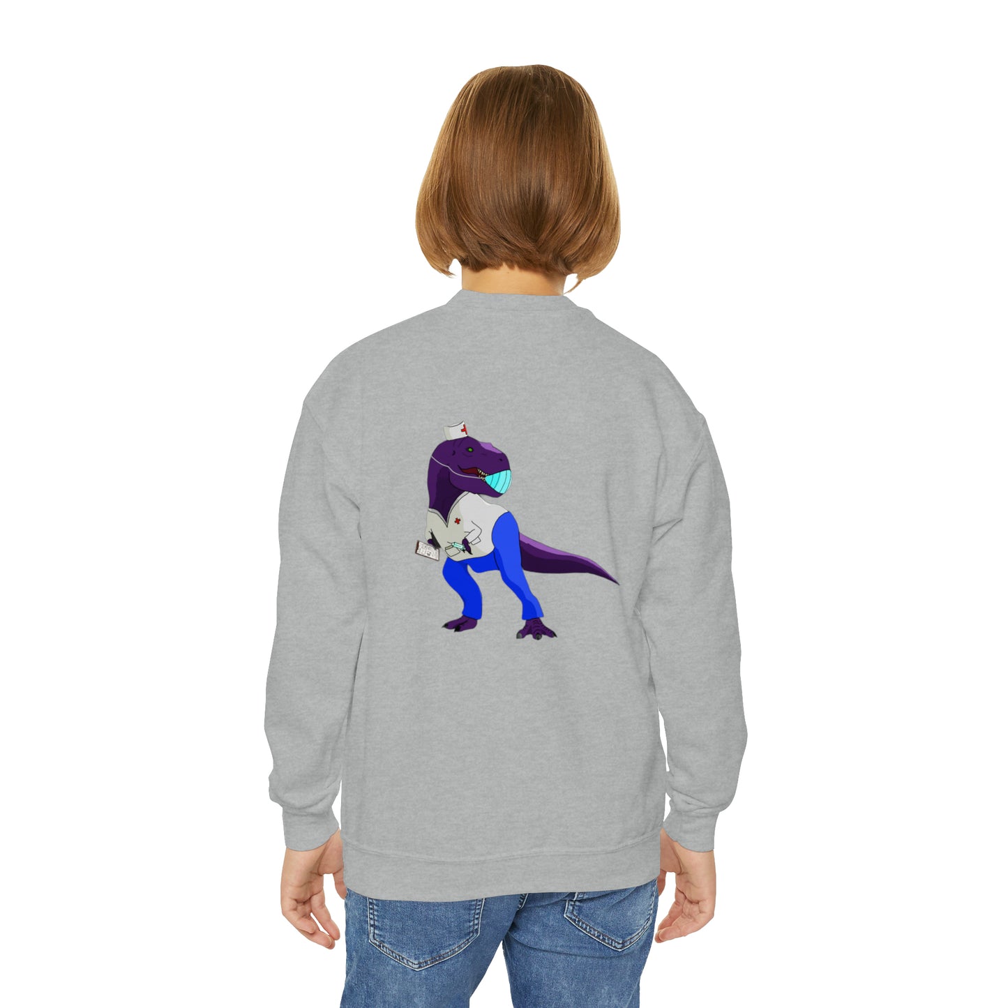 Dino-Gear: Nurse Rex - Youth Crewneck Sweatshirt