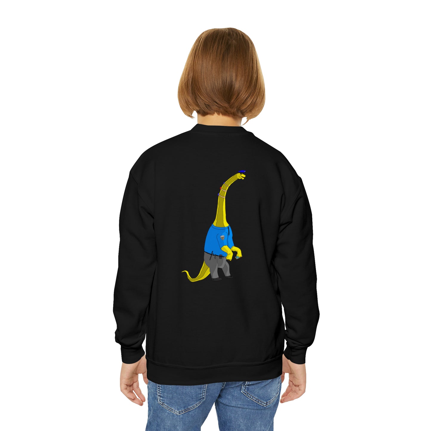 Dino-Gear: Fireman Bronto - Youth Crewneck Sweatshirt