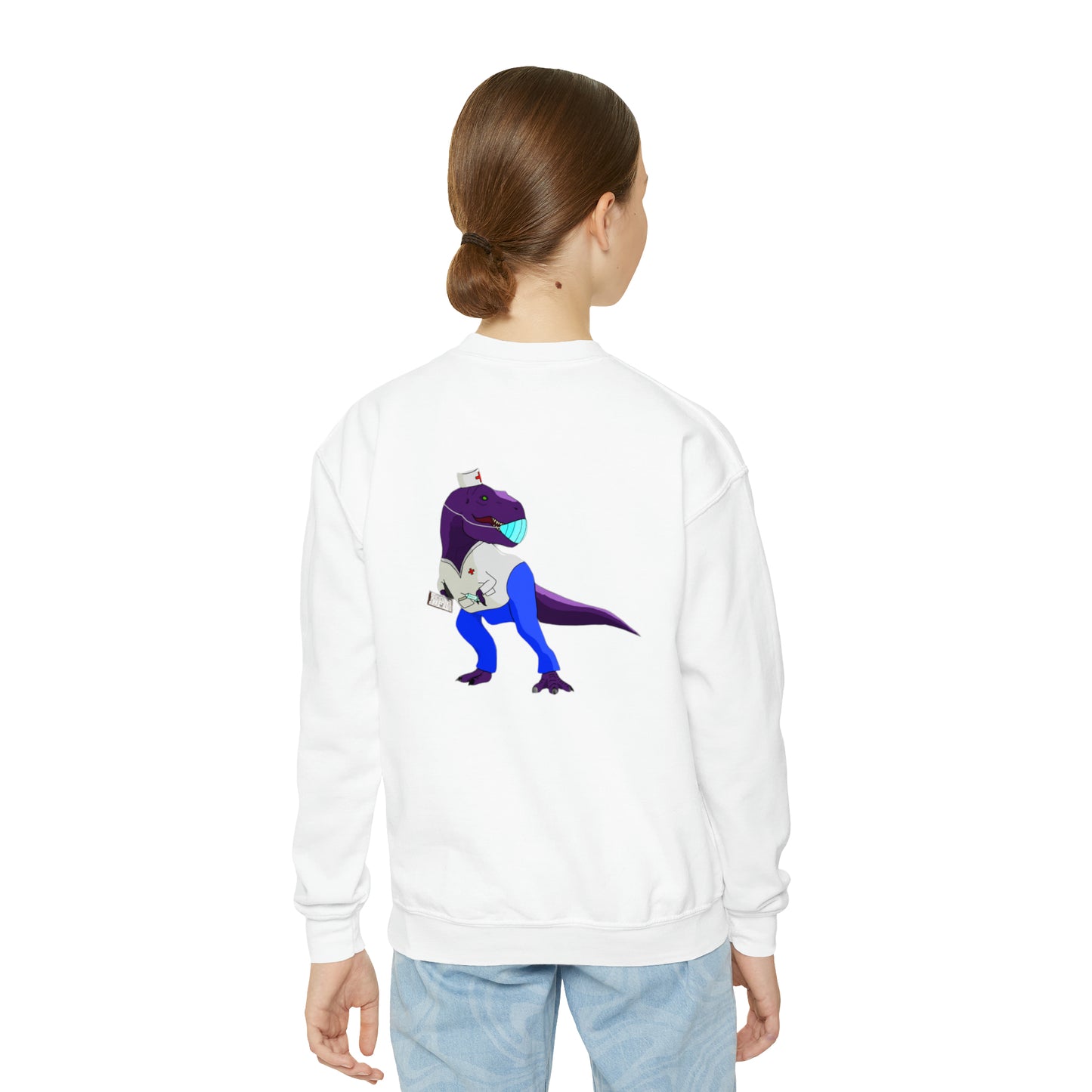 Dino-Gear: Nurse Rex - Youth Crewneck Sweatshirt