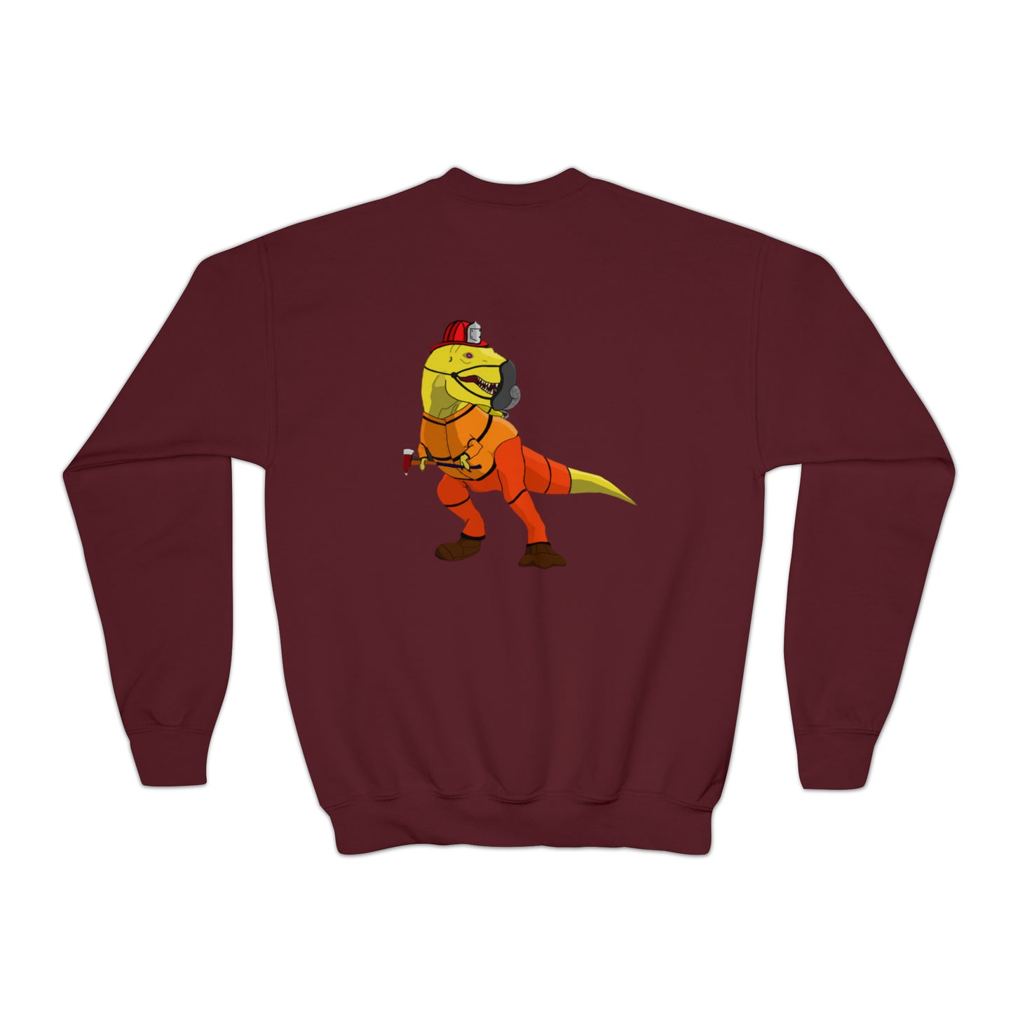 Dino-Gear: Fireman Rex - Youth Crewneck Sweatshirt