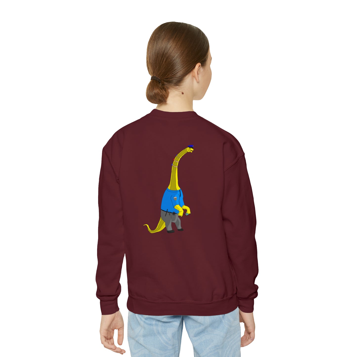 Dino-Gear: Fireman Bronto - Youth Crewneck Sweatshirt