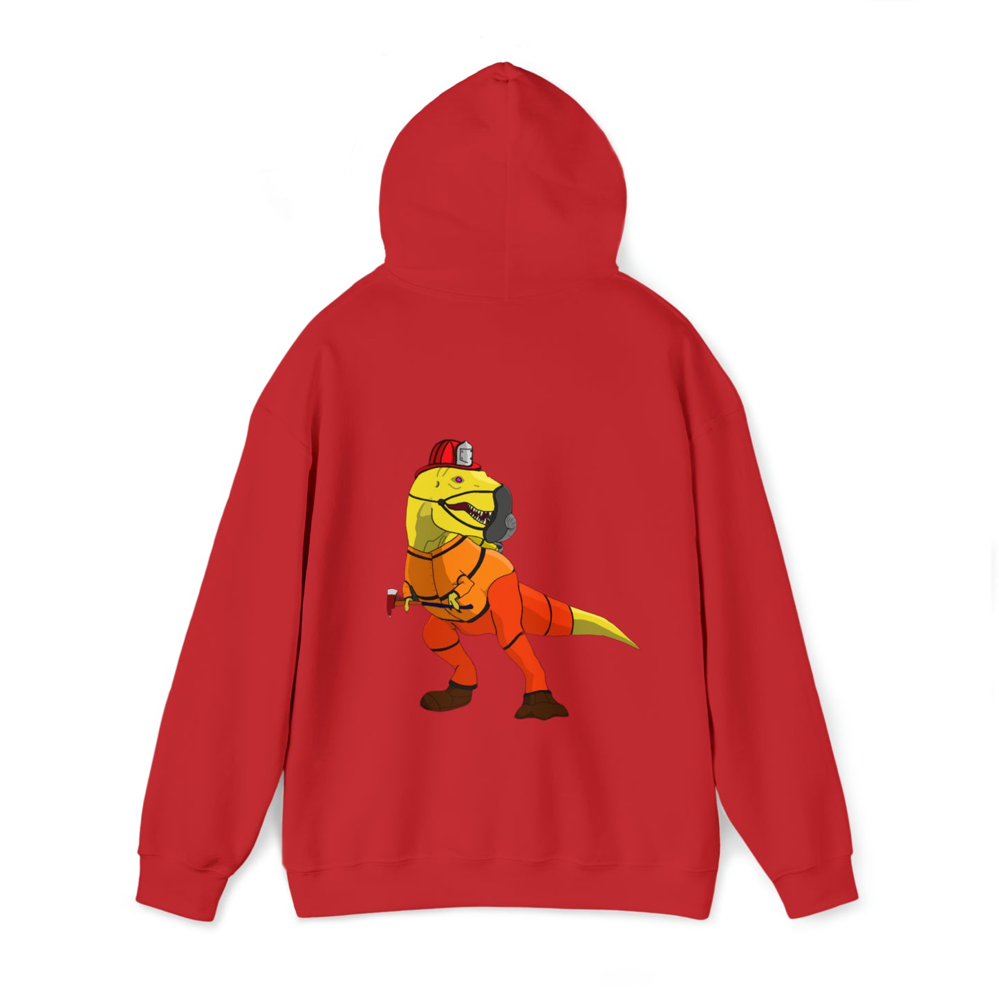 Dino-Gear: Fireman Rex - Unisex Heavy Blend™ Hooded Sweatshirt