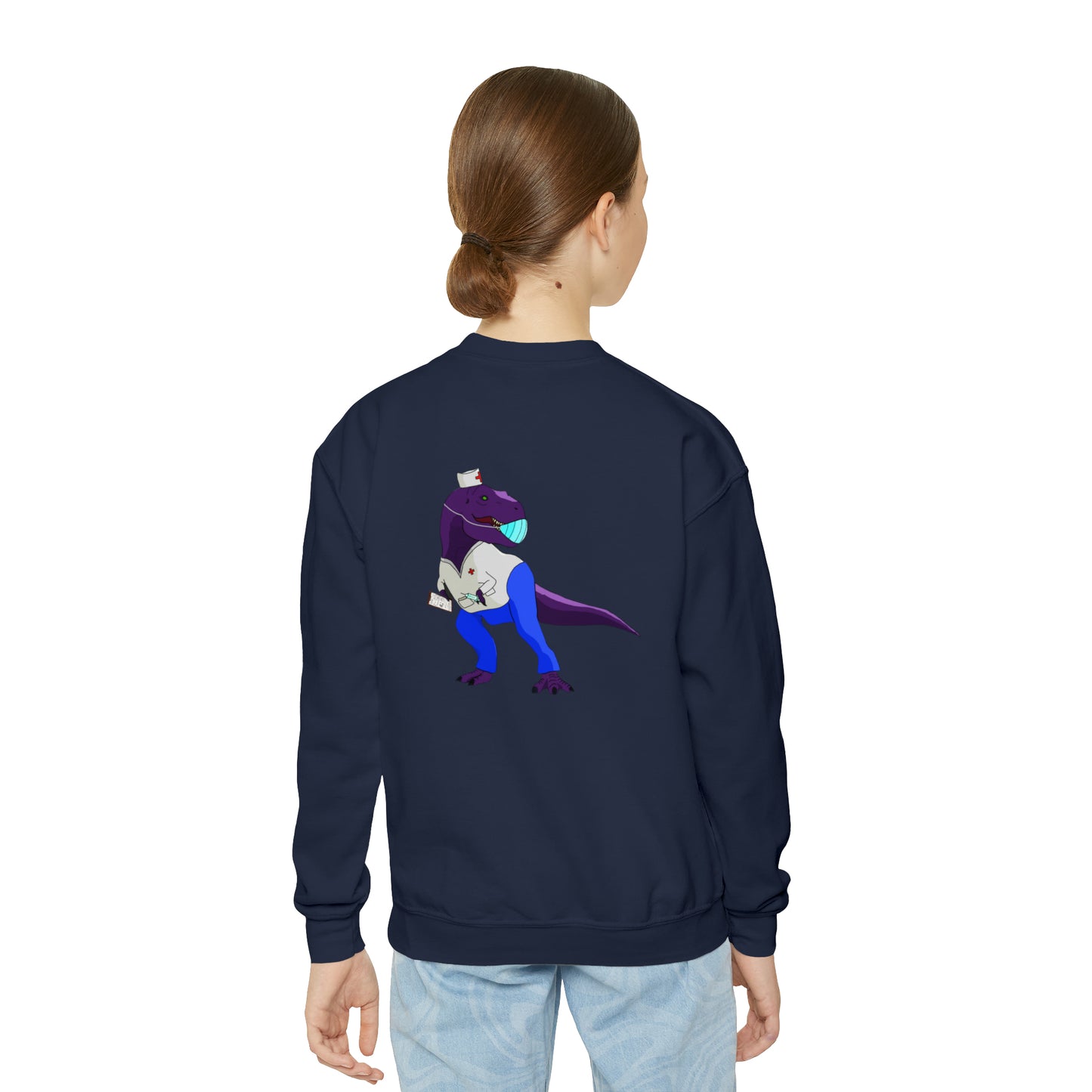 Dino-Gear: Nurse Rex - Youth Crewneck Sweatshirt