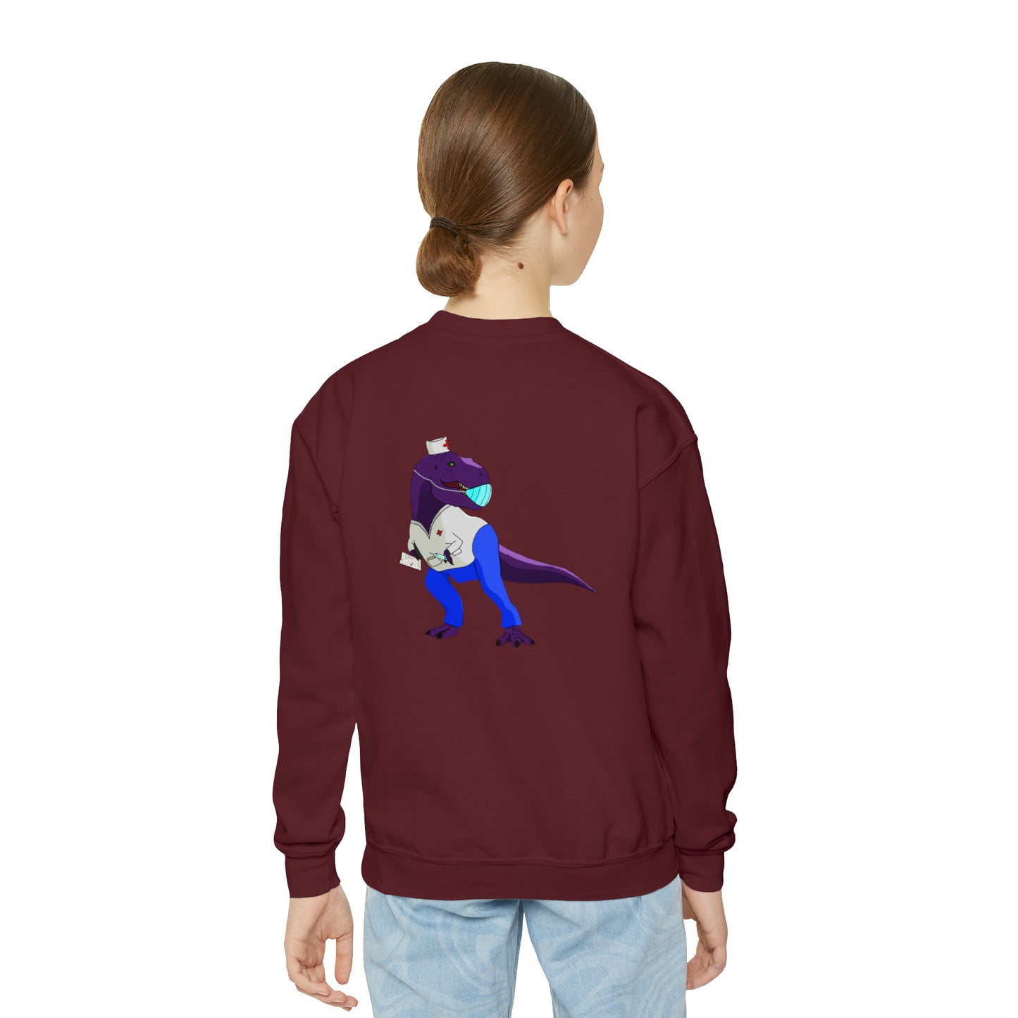 Dino-Gear: Nurse Rex - Youth Crewneck Sweatshirt