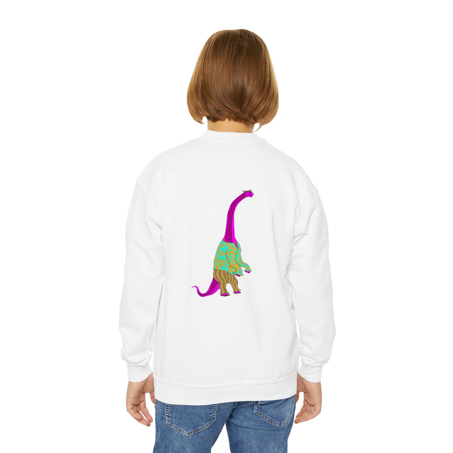 Dino-Gear: Groovy Bronto - Youth Crewneck Sweatshirt